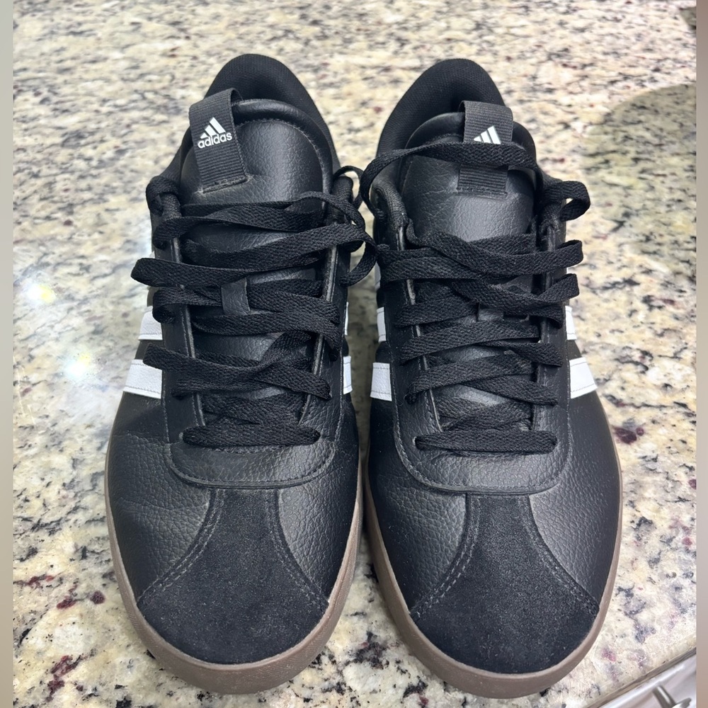 Adidas Men's Black and White Sneakers
